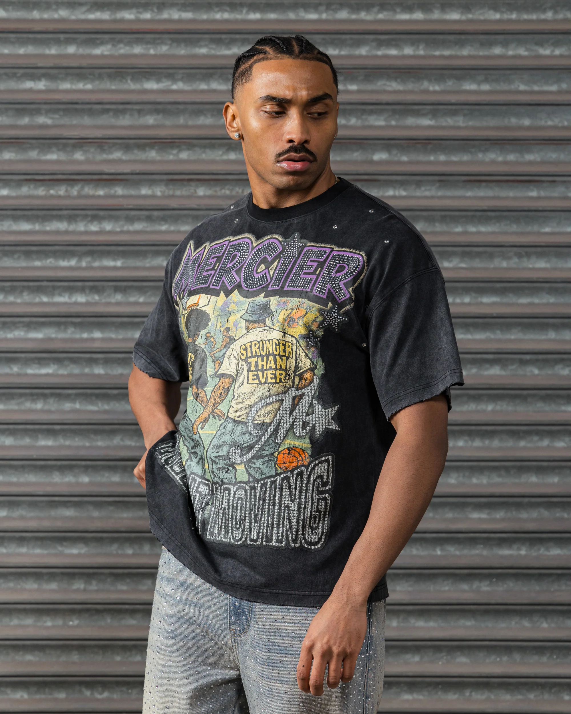 Diamante Ballers Tshirt Vintage Black - Image 2