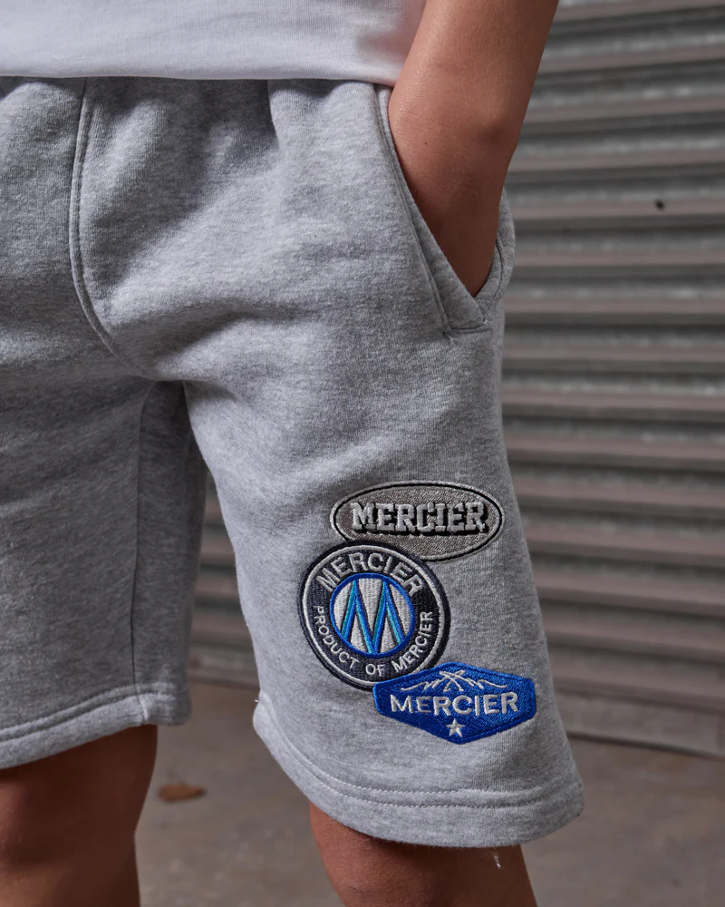 Junior OG Badge Shorts Grey Marl - Image 4