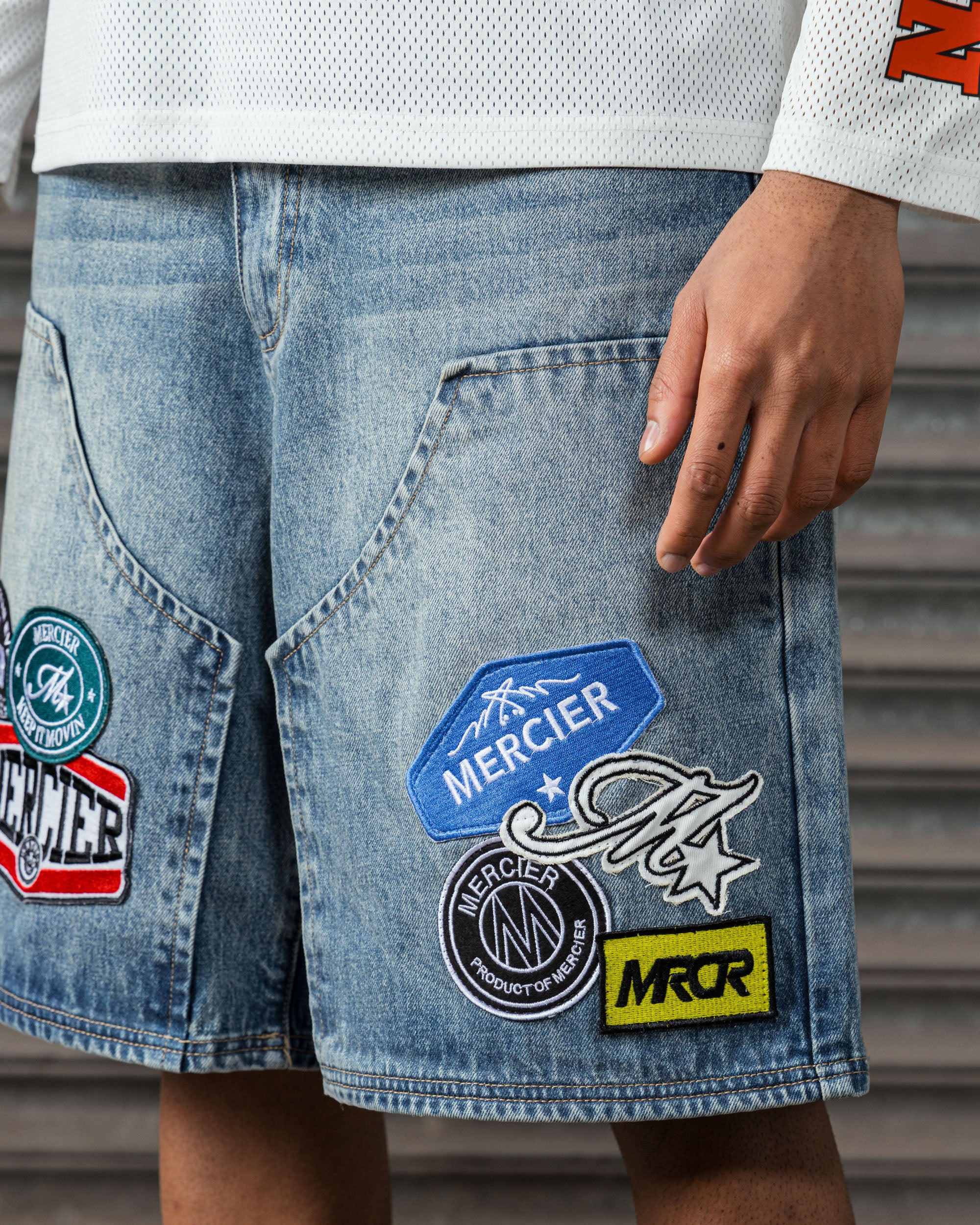 Relaxed washed Badge Jorts - Image 5