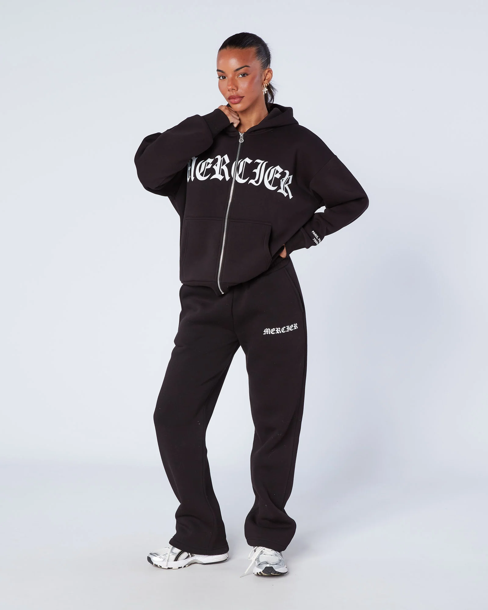 Womens Gothic Joggers Black - Image 2