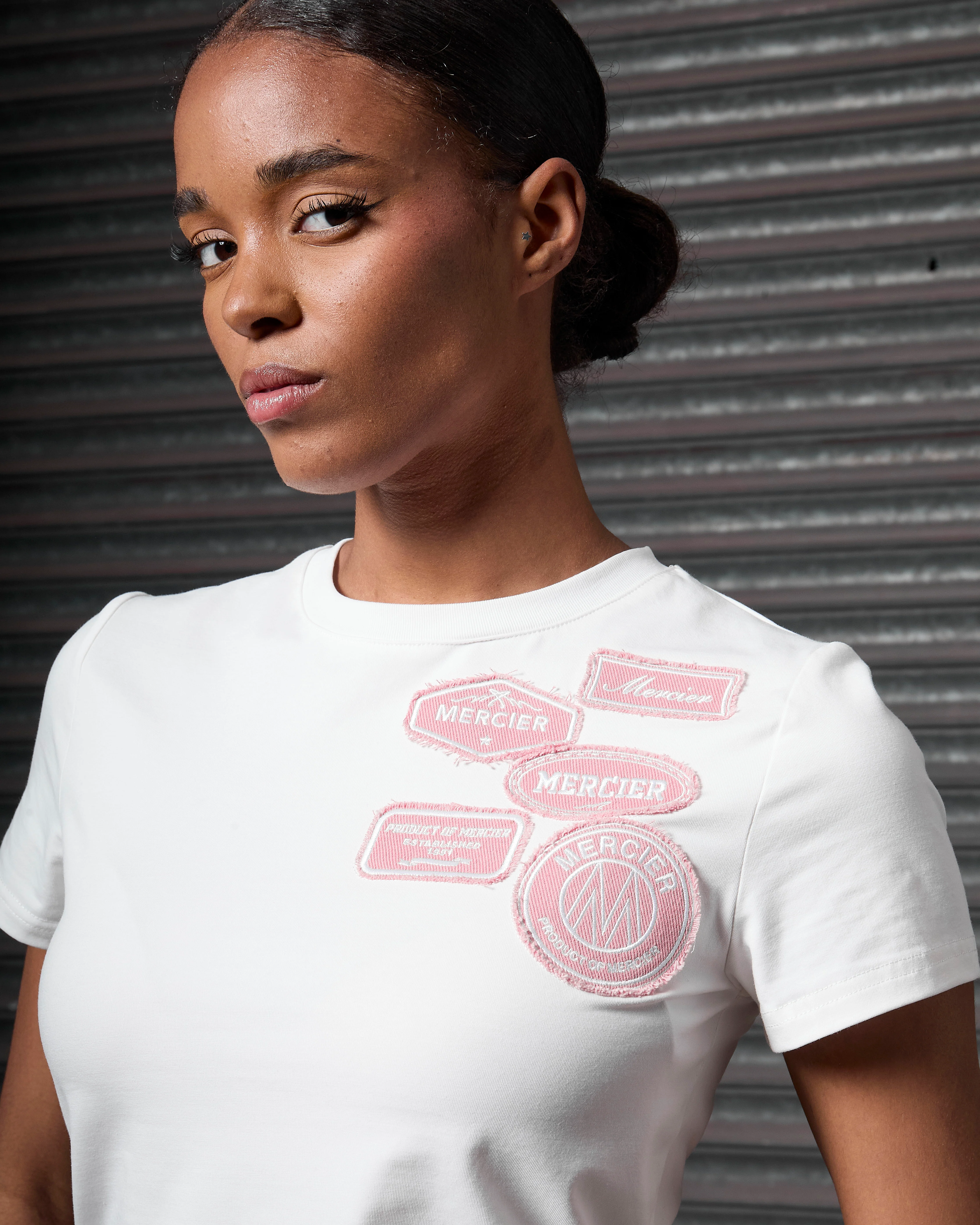 Womens OG Baby Tee White Pink