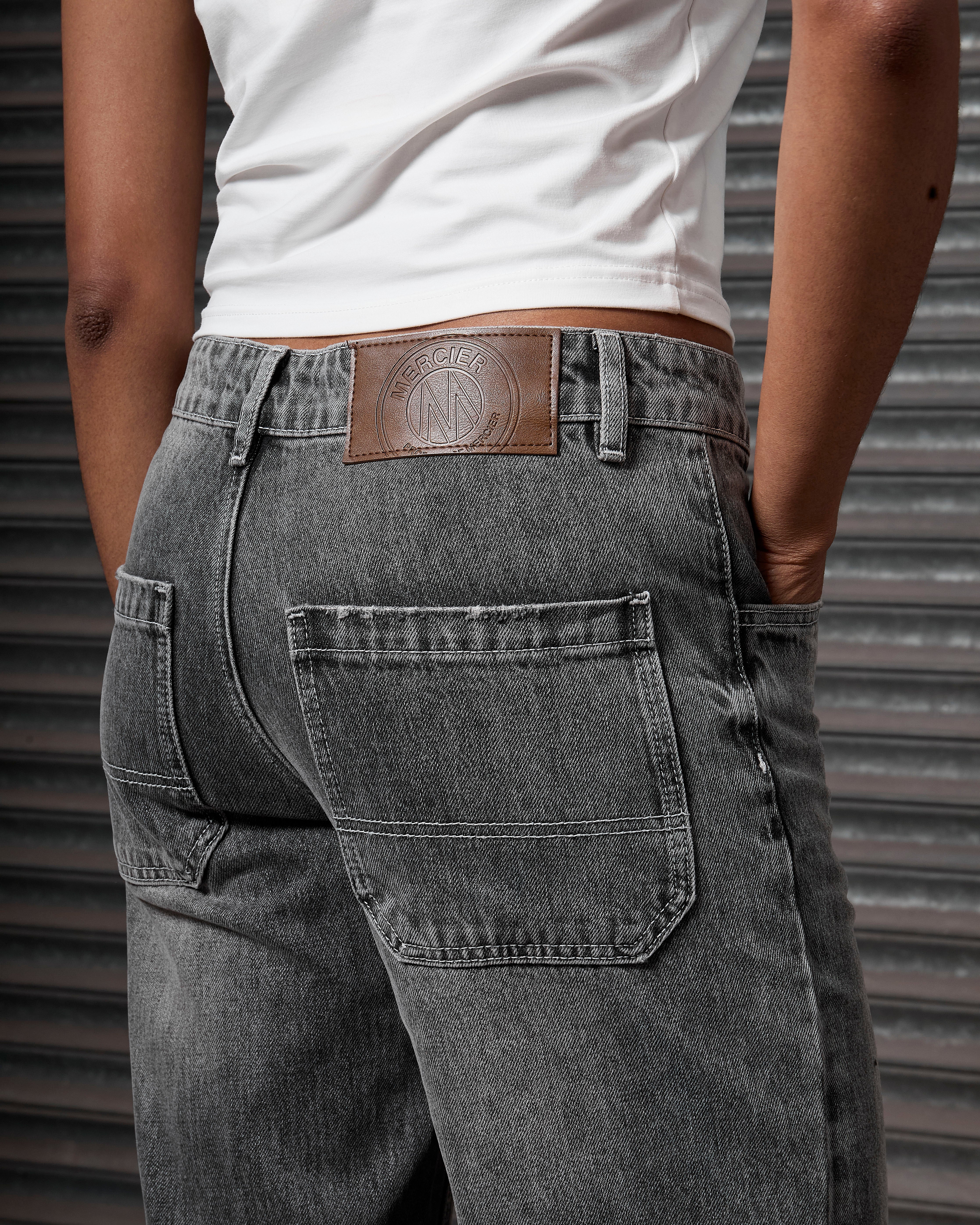 Womens OG Denim Stitch Badge Jeans Grey - Image 6