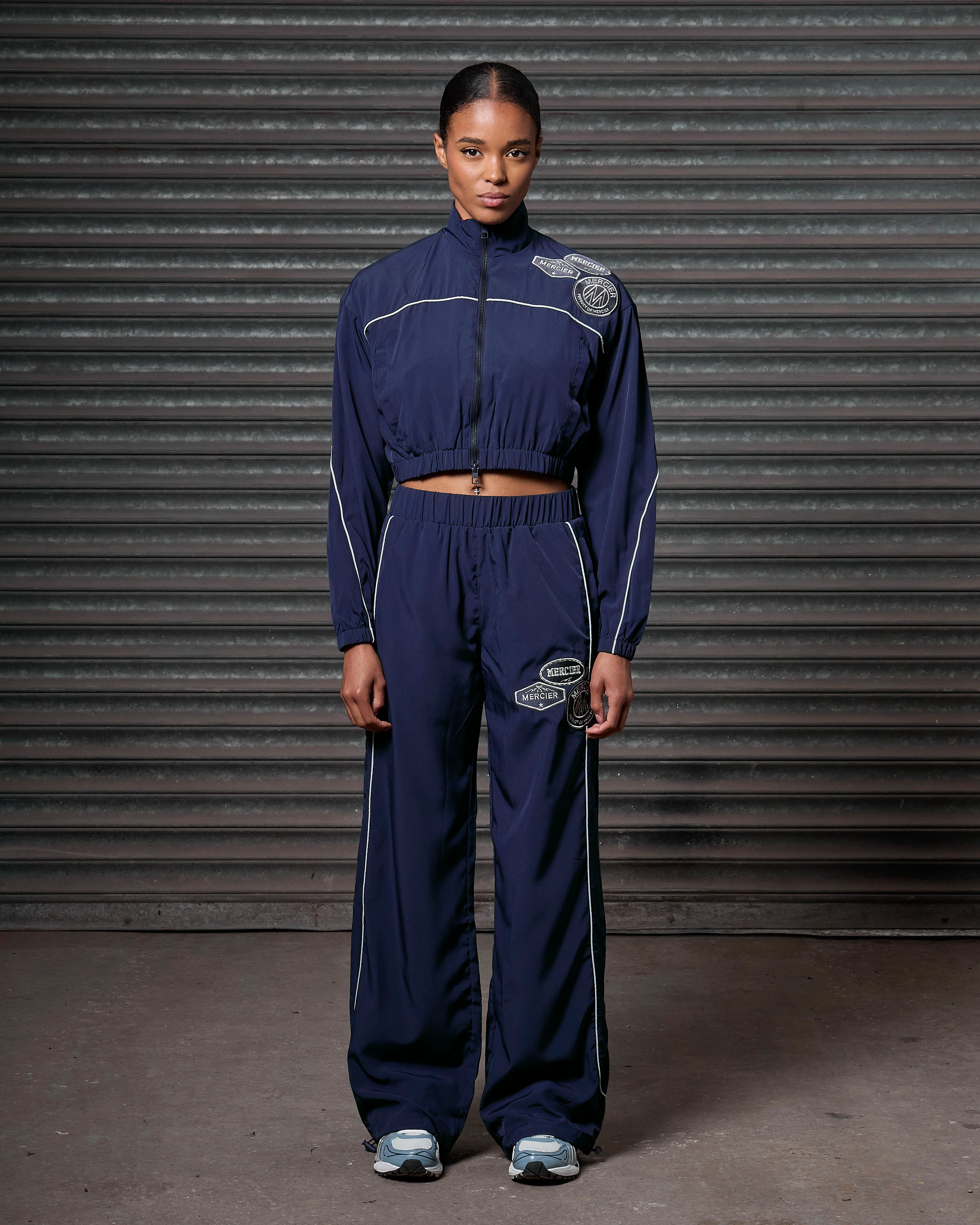 Women's Piping Track Jacket Navy - Image 6