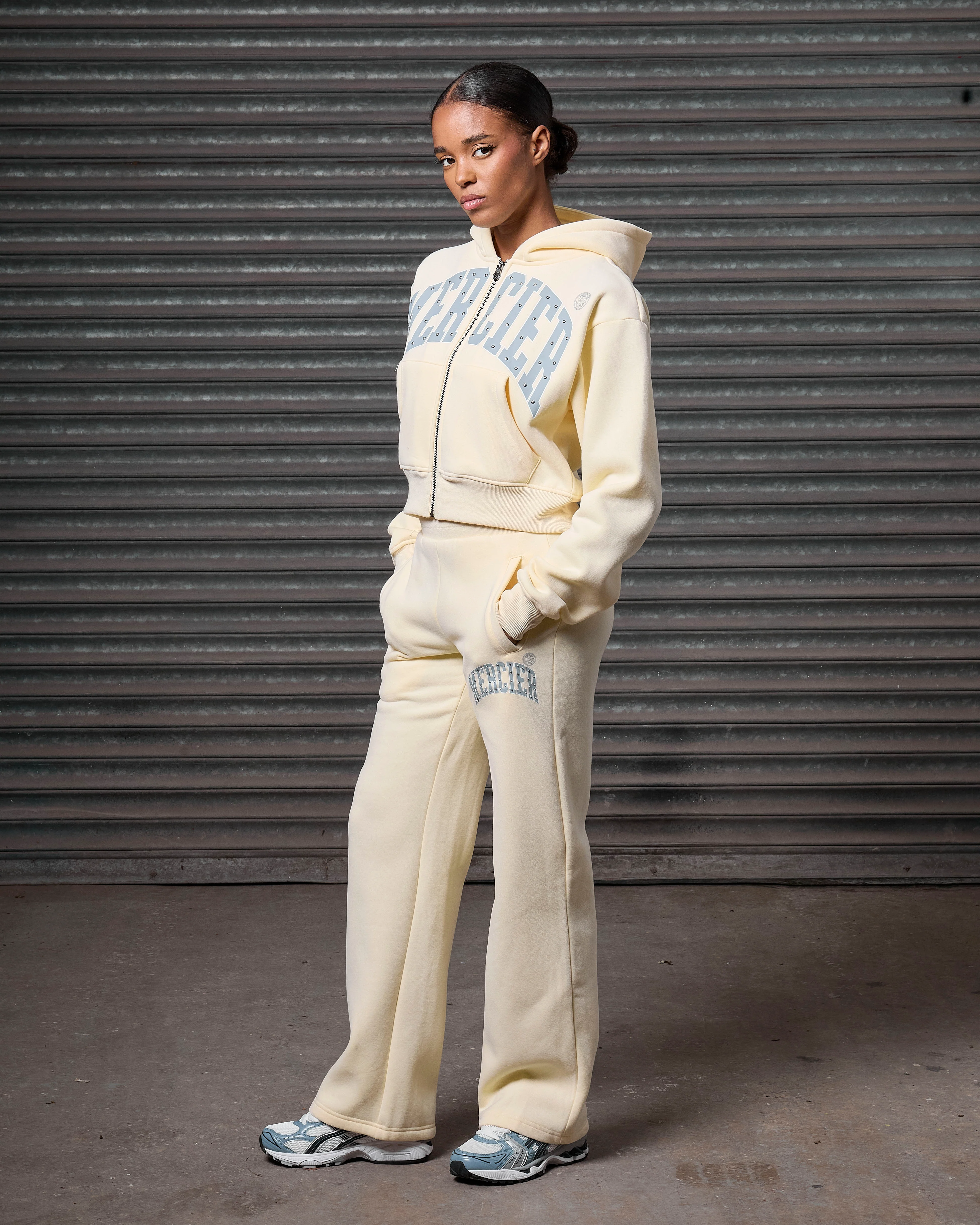 Womens Studded Jogger Lemon - Image 4